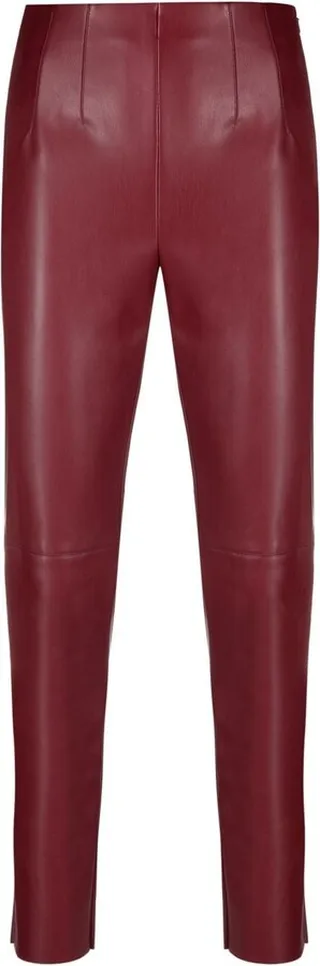 Cropped Polished-Finish Trousers