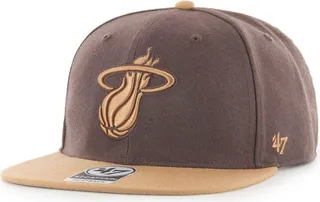 Men's '47 Brown Miami Heat No Shot Two-Tone Captain Snapback Hat
