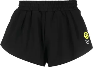 Slogan-Print Track Shorts