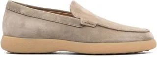 Apron-Toe Suede Loafers