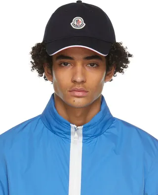 Moncler Navy & Red Tricolor Strap Baseball Cap