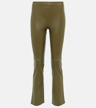 JP Twenty leather kickflare pants