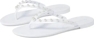 Stuart Weitzman Goldie Jelly Flip-Flop (White) Women's Shoes