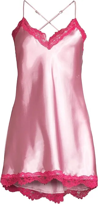 Felicity Lace-Trimmed Satin Chemise