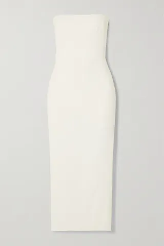 Alex Perry - Callan Strapless Crepe Midi Dress - White