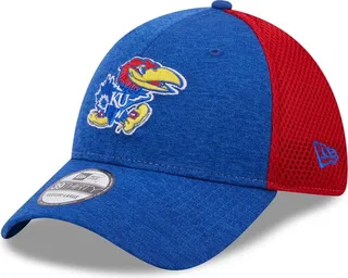 Men's New Era Royal Kansas Jayhawks Shadowed Neo 39THIRTY Flex Hat