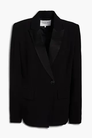 Satin-crepe blazer