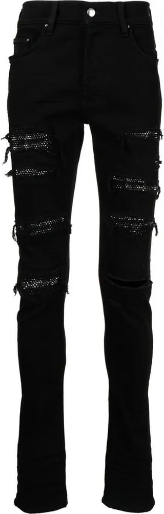 Thrasher crystal-embellished jeans