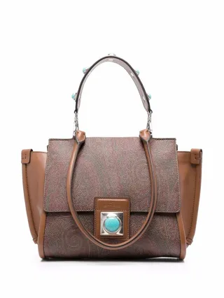Crown Me paisley tote bag