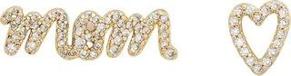Mom Pavé Mismatched Stud Earrings