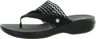 Cabana Womens Slip On Wedge Flip-Flops