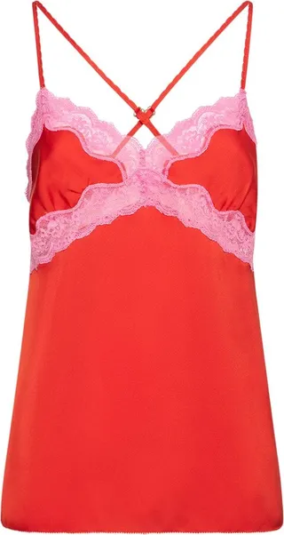 Pandora lace & satin pajama top