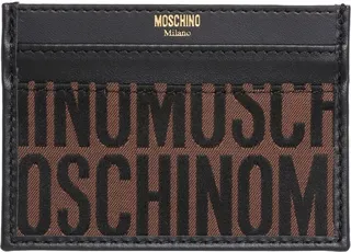 Moschino Allover Monogram Jacquard Cardholder