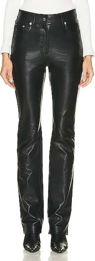 STAND STUDIO Rebecca Leather Pant in Black