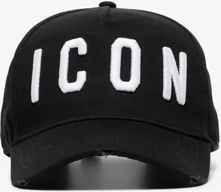 Black Icon Logo Baseball Cap