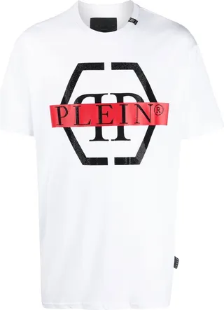 Hexagon-print T-shirt