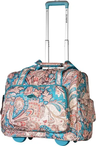 Olympia Usa Deluxe Fashion Rolling Overnighter With Laptop Compartment