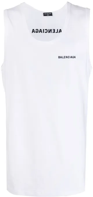 Logo-Embroidered Loose Tank Top