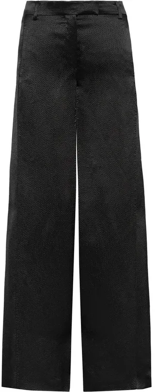 Hammered-satin wide-leg pants