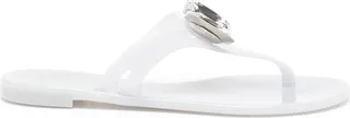 Rhinestone-Bow Flip Flops
