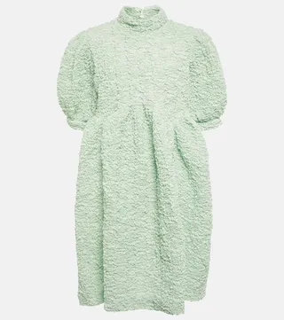 Uma smocked cotton-blend dress