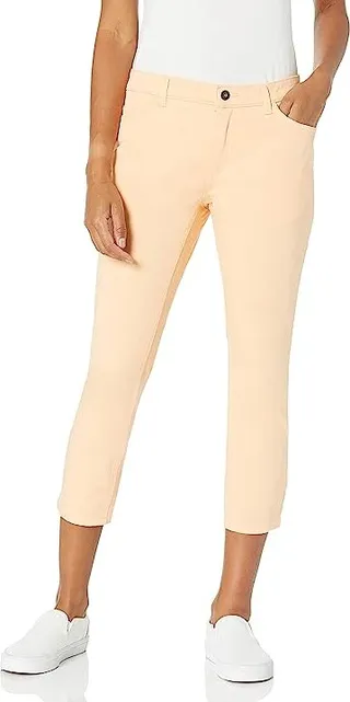 Dickies Women's Perfect Shape Twill Capri Pant (Rinsed Peach Fuzz) Women's Clothing