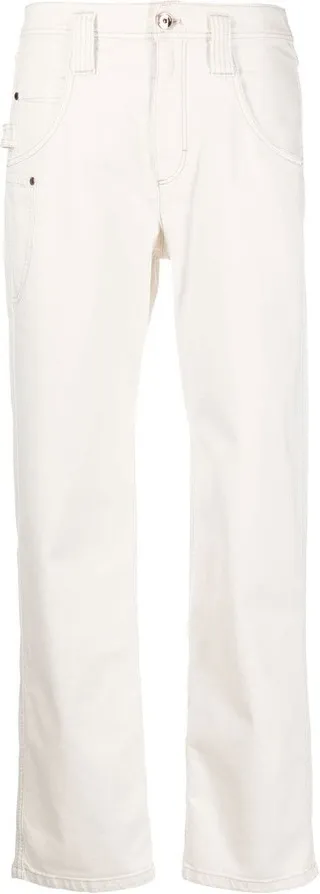 High-Waisted Straight-Leg Trousers