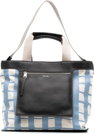 Check-Print Tote Bag