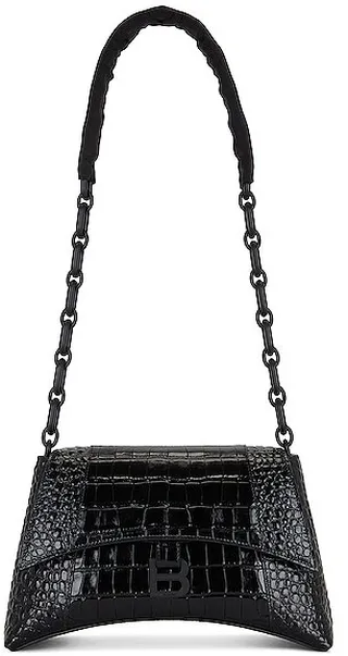 Balenciaga Downtown Chain Shoulder Bag in Black