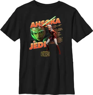 Boy's Star Wars: Tales of the Jedi Ahsoka is Jedi T-Shirt - Black - X Small