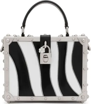 Black Dolce Box Zebra Print Mini Bag