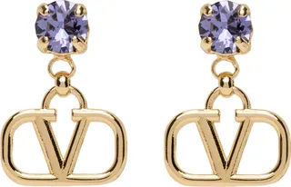 Valentino Garavani Gold VLogo Earrings