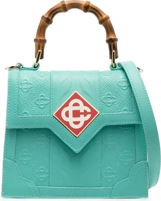 mini Jeanne logo-plaque leather bag