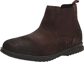 Sandro Moscoloni Claude Double Gore Plain Toe Chelsea Boot Brown 9.5