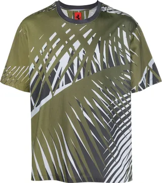 palm tree-print T-shirt