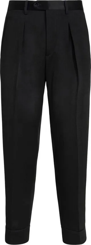 Cropped Straight-Leg Trousers