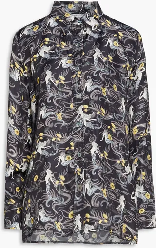 Printed twill shirt
