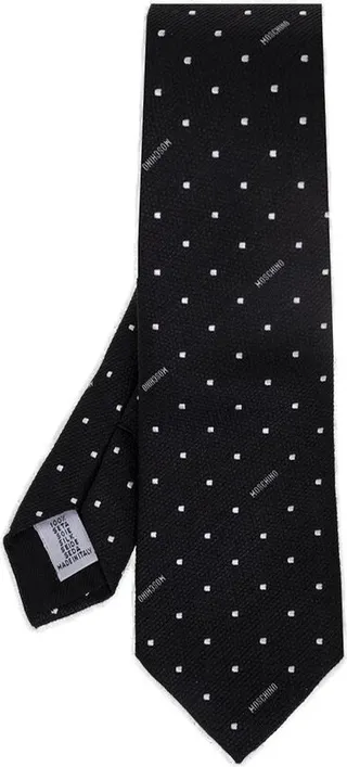 Moschino Logo-Printed Pointed Tip Tie