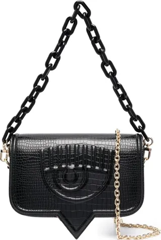 Eyelike chain shoulder bag