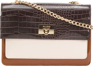 Darederia Color Block Lock Front Shoulder Bag