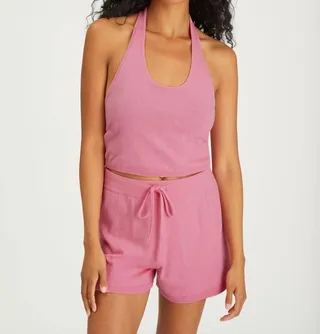 Essential Halter in Sugar Pink