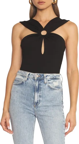 Callan Keyhole Halter Bodysuit