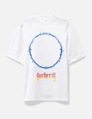 Thorn and Logo Print Cotton Oversized T-shirt