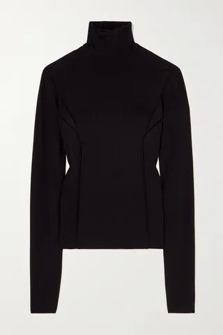 Givenchy - Cutout Stretch-jersey Turtleneck Top - Black