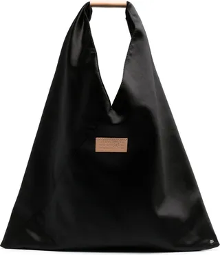 Black Japanese Satin Tote Bag
