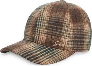 Plaid Brushed Wool Baseball Cap