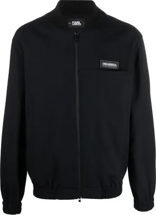 Logo Zipped Bomber Jacket