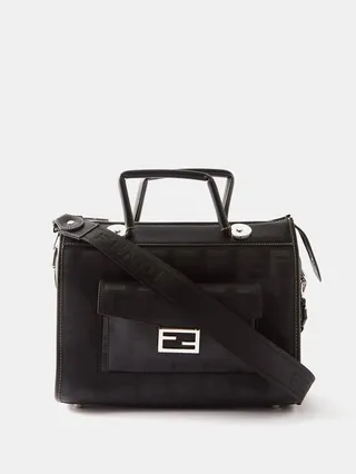 Trunk Ff-jacquard Canvas Cross-body Bag