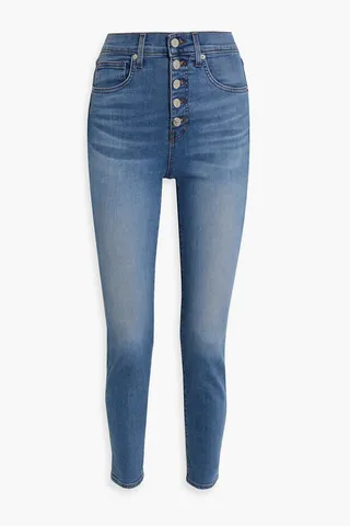 Maera faded high-rise skinny jeans