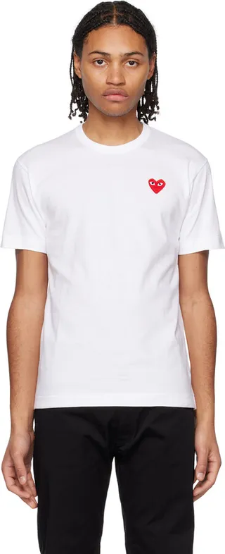 Comme des Garçons Play White Heart T-Shirt
